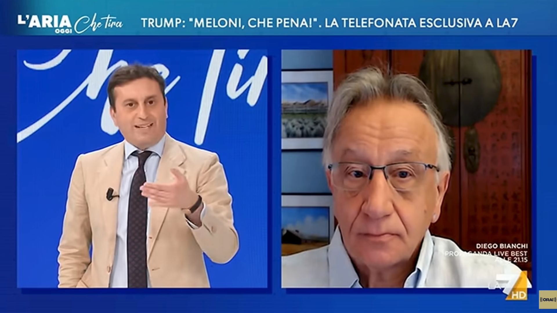 Oggi Trump scarica Meloni, domani se utile l’elogerà - L’aria che tira - LA7